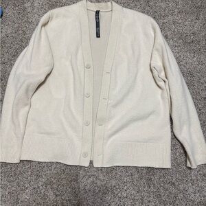 Lululemon Cream Button-Up Cardigan